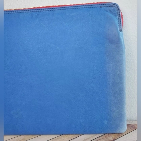Clare Vivier Cobalt Blue Leather iPad Clutch - Picture 3 of 6